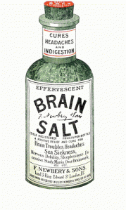 Advertisement for Newbery & Sons  Effervescent Brain Salt, nineteenth century. Image courtesy Wee_Lisa   